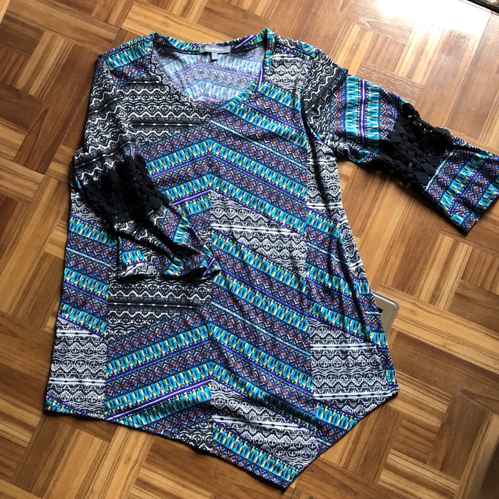 NY Collection Colorful Shirt